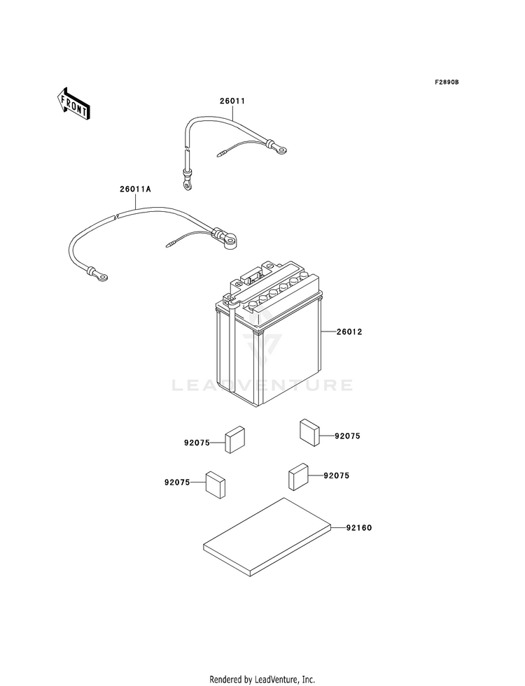Optional Parts (Battery)(Cn) KVF360CAF Prairie 360 4X4 Realtree APG HD (2010) Schematic