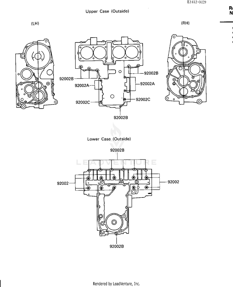 Crankcase Bolt Pattern Schematic