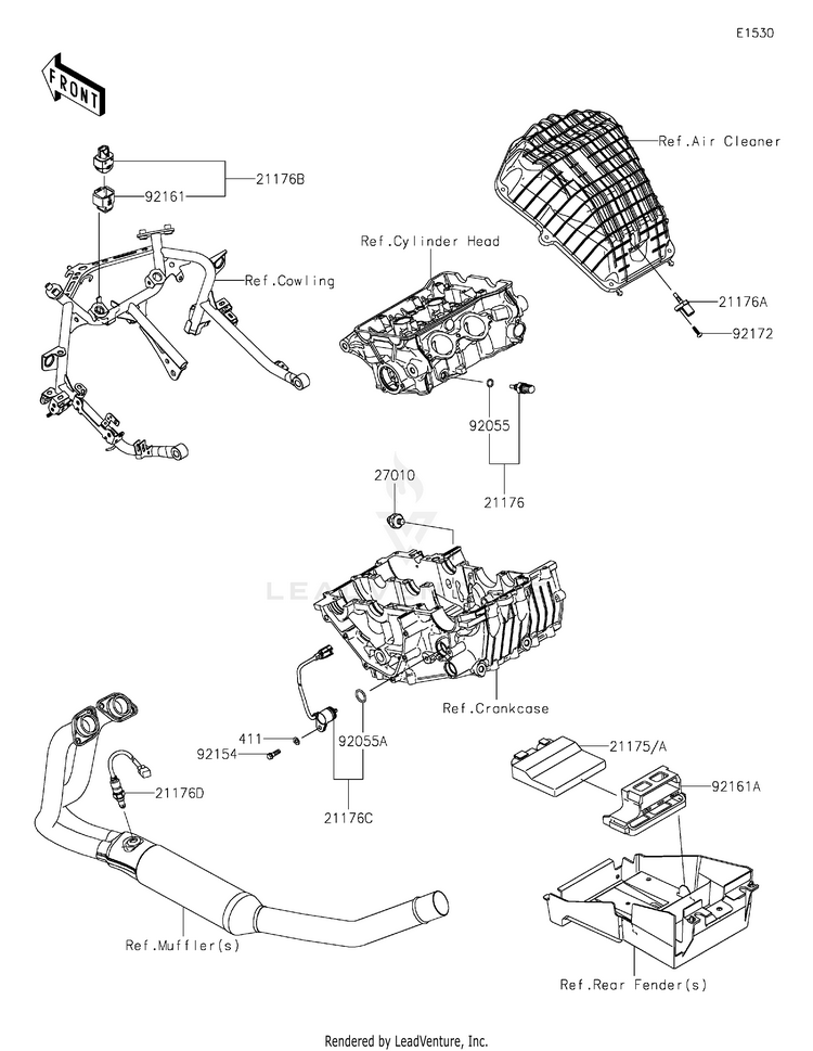 Fuel Injection EX400GPFBL Ninja 400 ABS (2023) Schematic