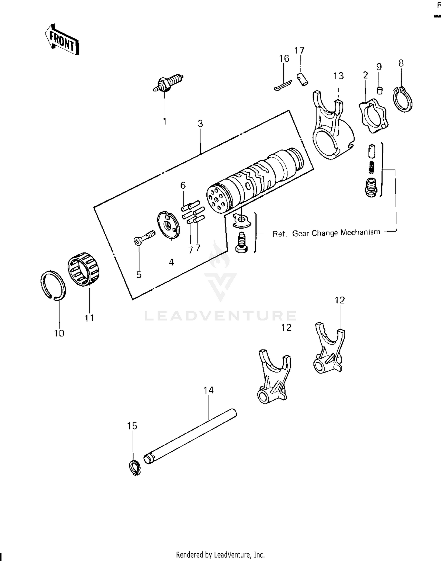 GEAR CHANGE DRUM & FORKS