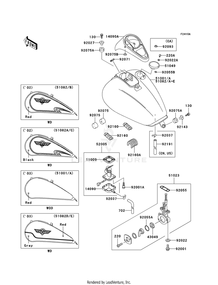 Fuel Tank (Vn1500-E5/E6) Schematic