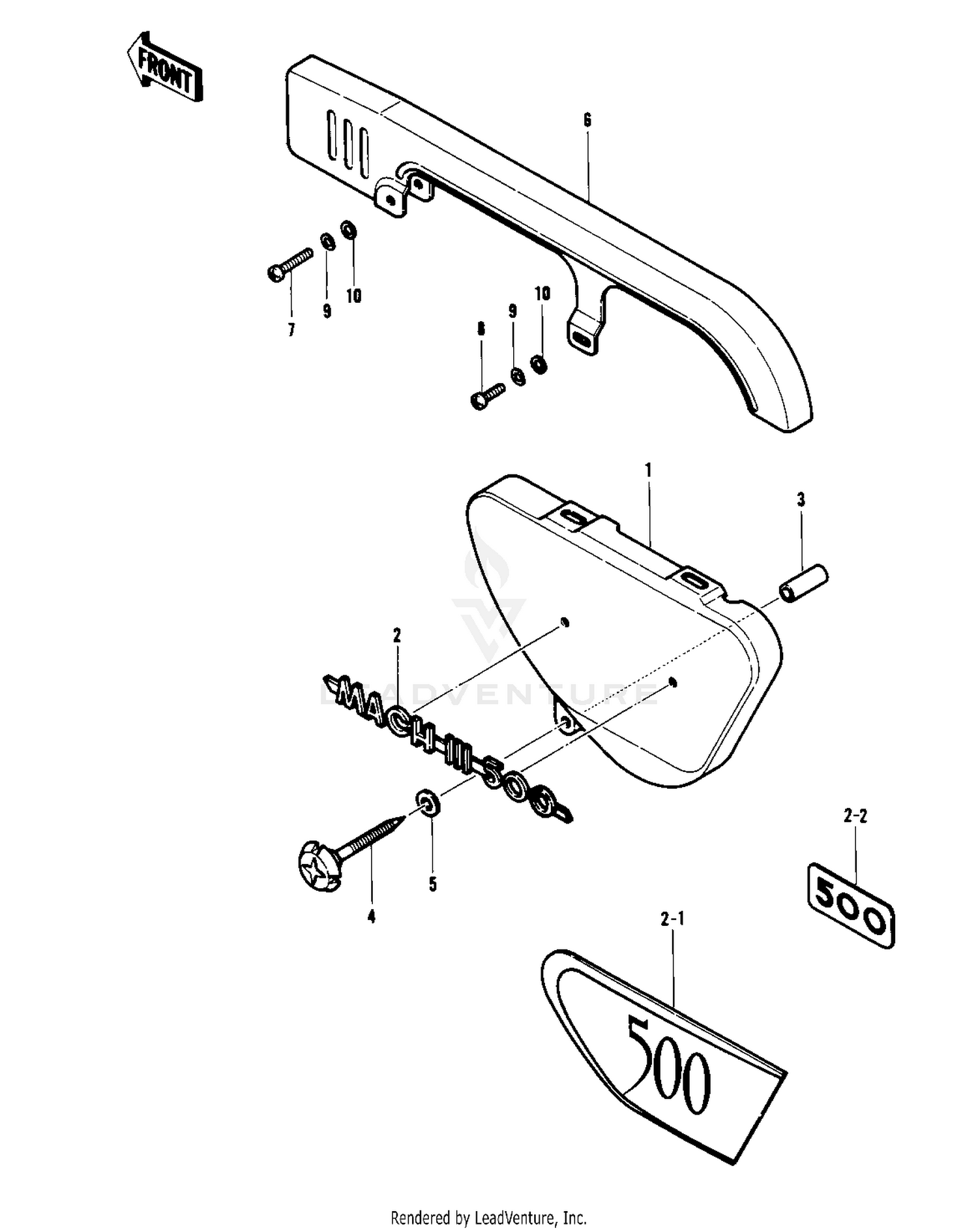 SIDE COVER/CHAIN COVER ('69-'72 H1/A/B/C