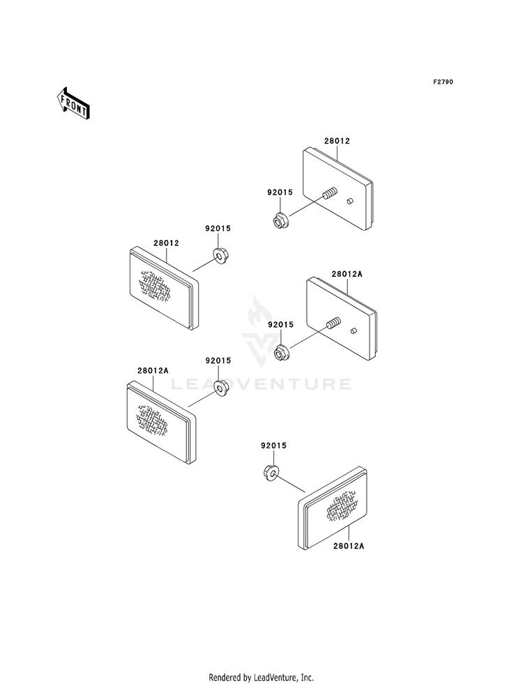 Reflectors (Cn) KVF360AAF Prairie 360 4X4 (2010) Schematic