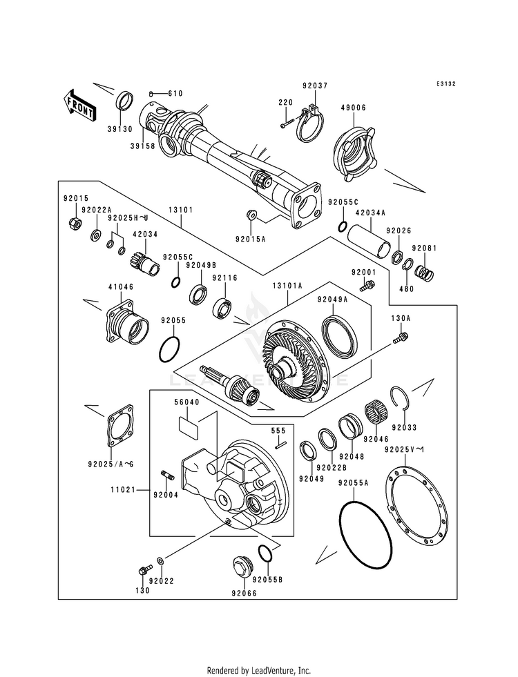 Drive Shaft/Final Gear Schematic