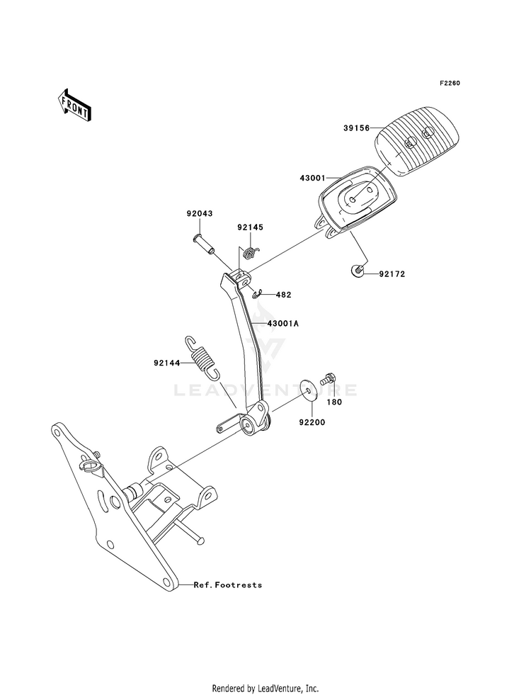 Brake Pedal/Torque Link Schematic