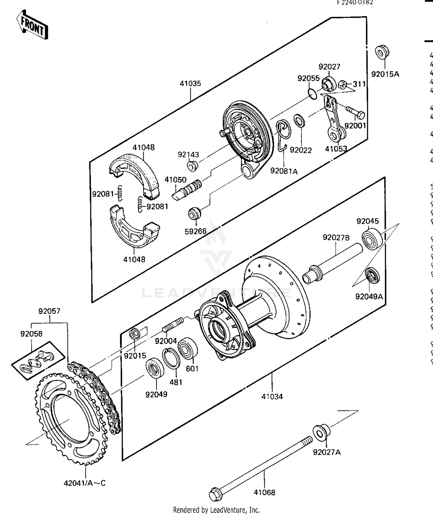 REAR HUB/BRAKE/CHAIN