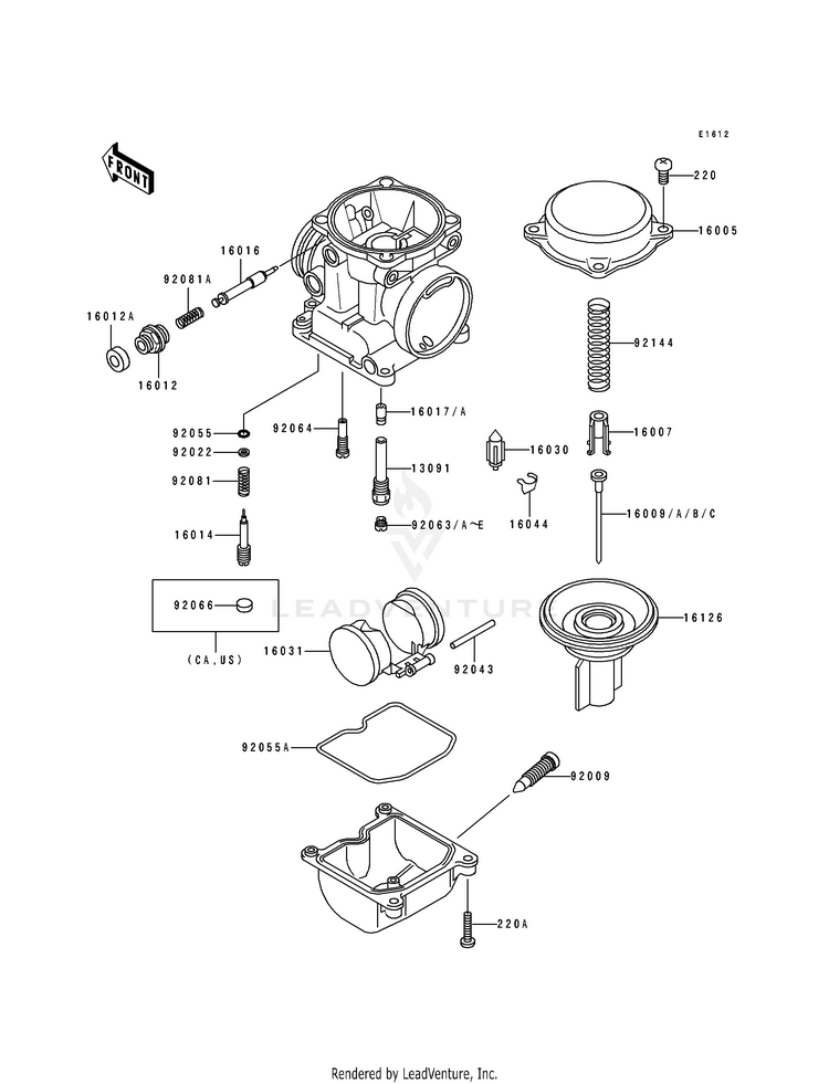 Carburetor Parts Schematic