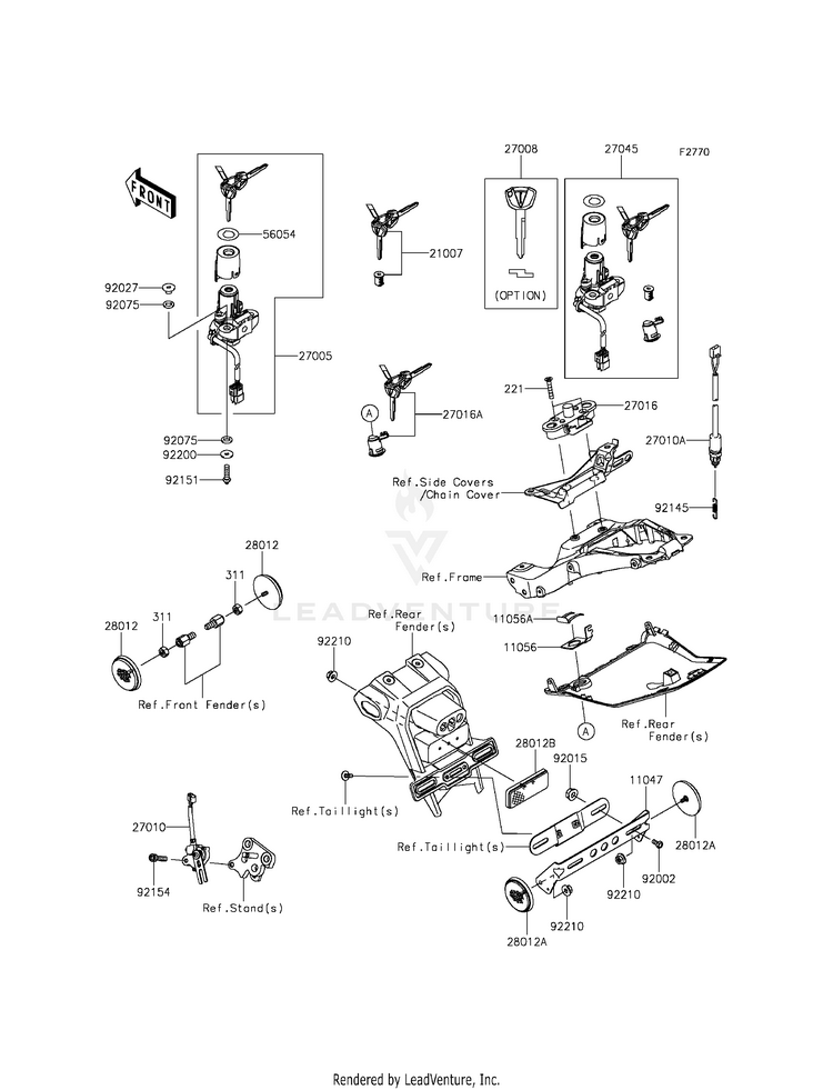Ignition Switch/Locks/Reflectors Schematic