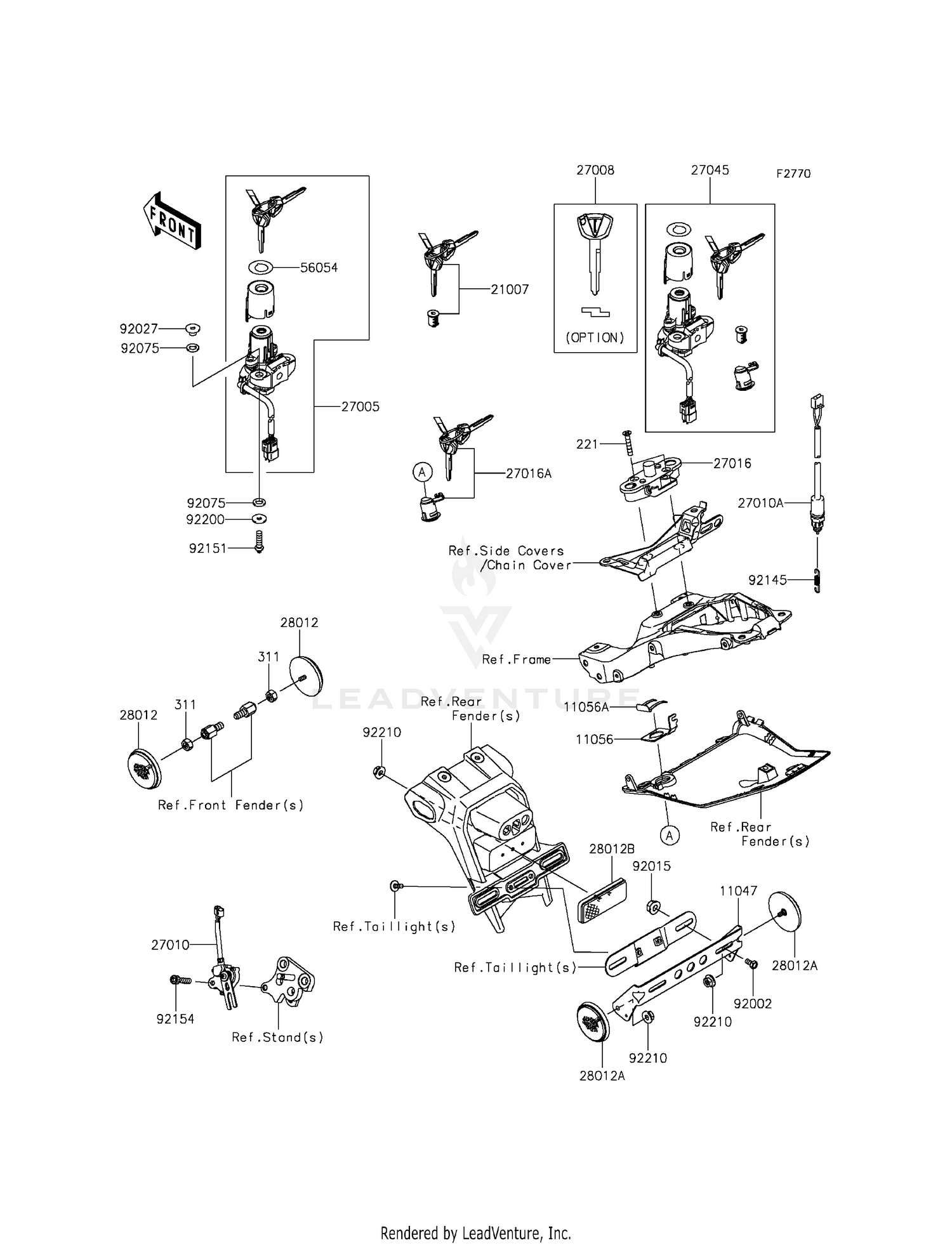 IGNITION SWITCH/LOCKS/REFLECTORS