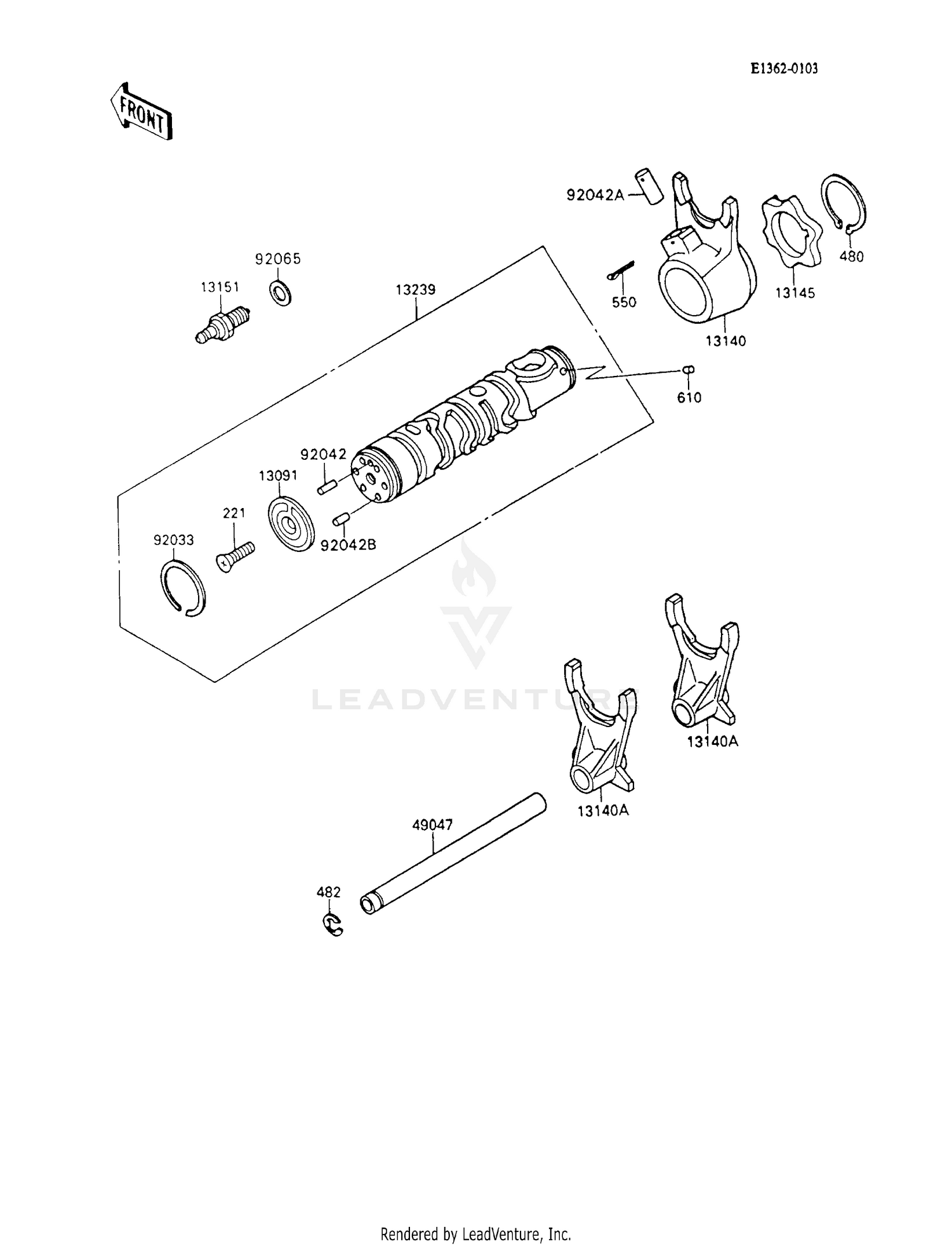 GEAR CHANGE DRUM/SHIFT FORK(S)