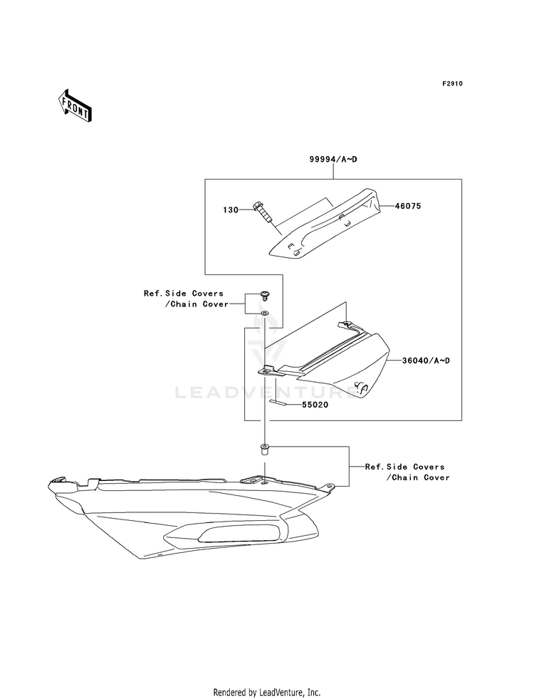 Accessory (Tail Grip) ZX1400EDF Ninja ZX-14R (2013) Schematic