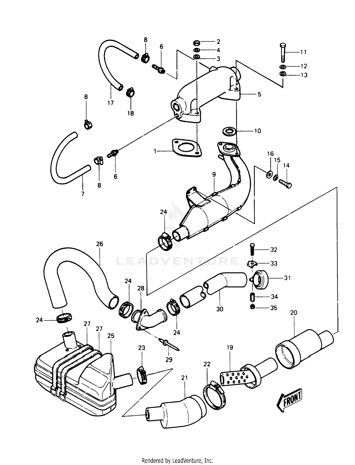 MUFFLER (JS440-A11/A12/A13)