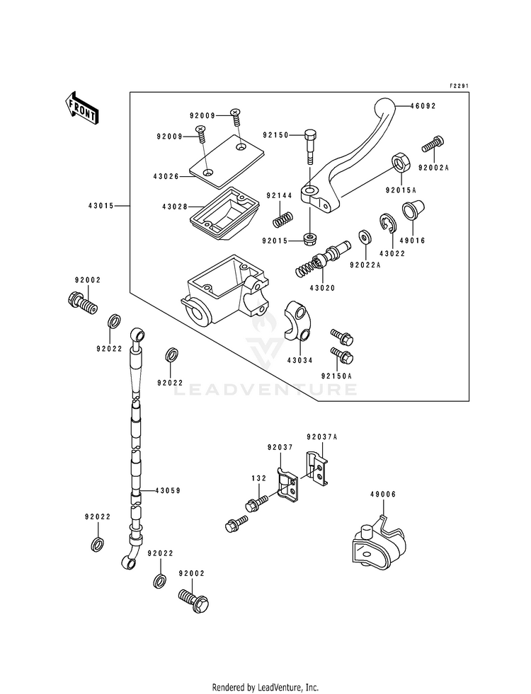 Front Master Cylinder Schematic