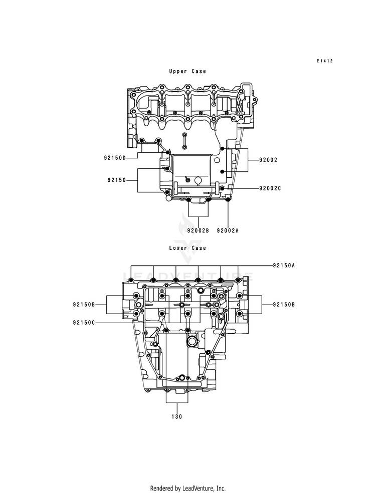 Crankcase Bolt Pattern Schematic