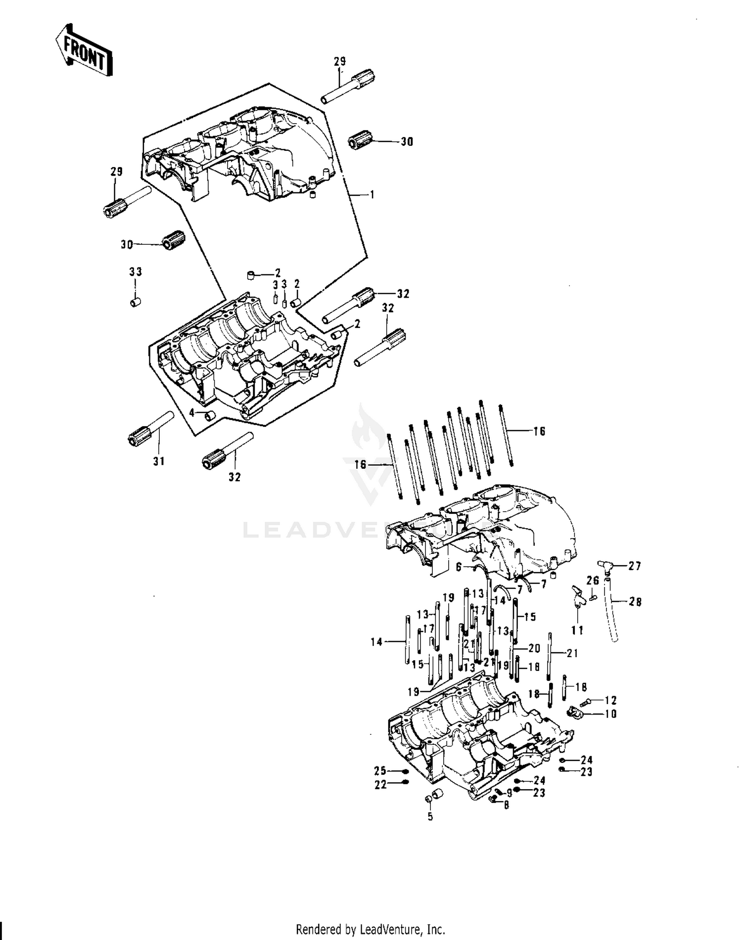 CRANKCASE ('76-'78 A3/A4/A5)