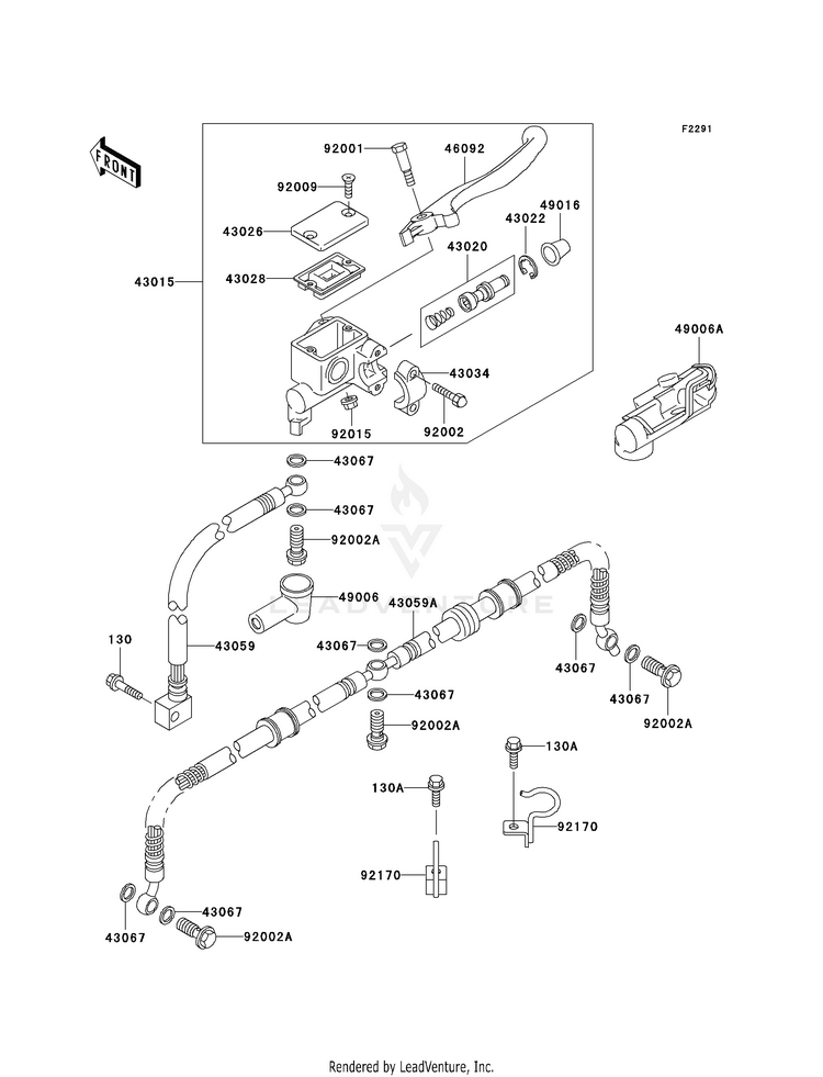 Front Master Cylinder Schematic