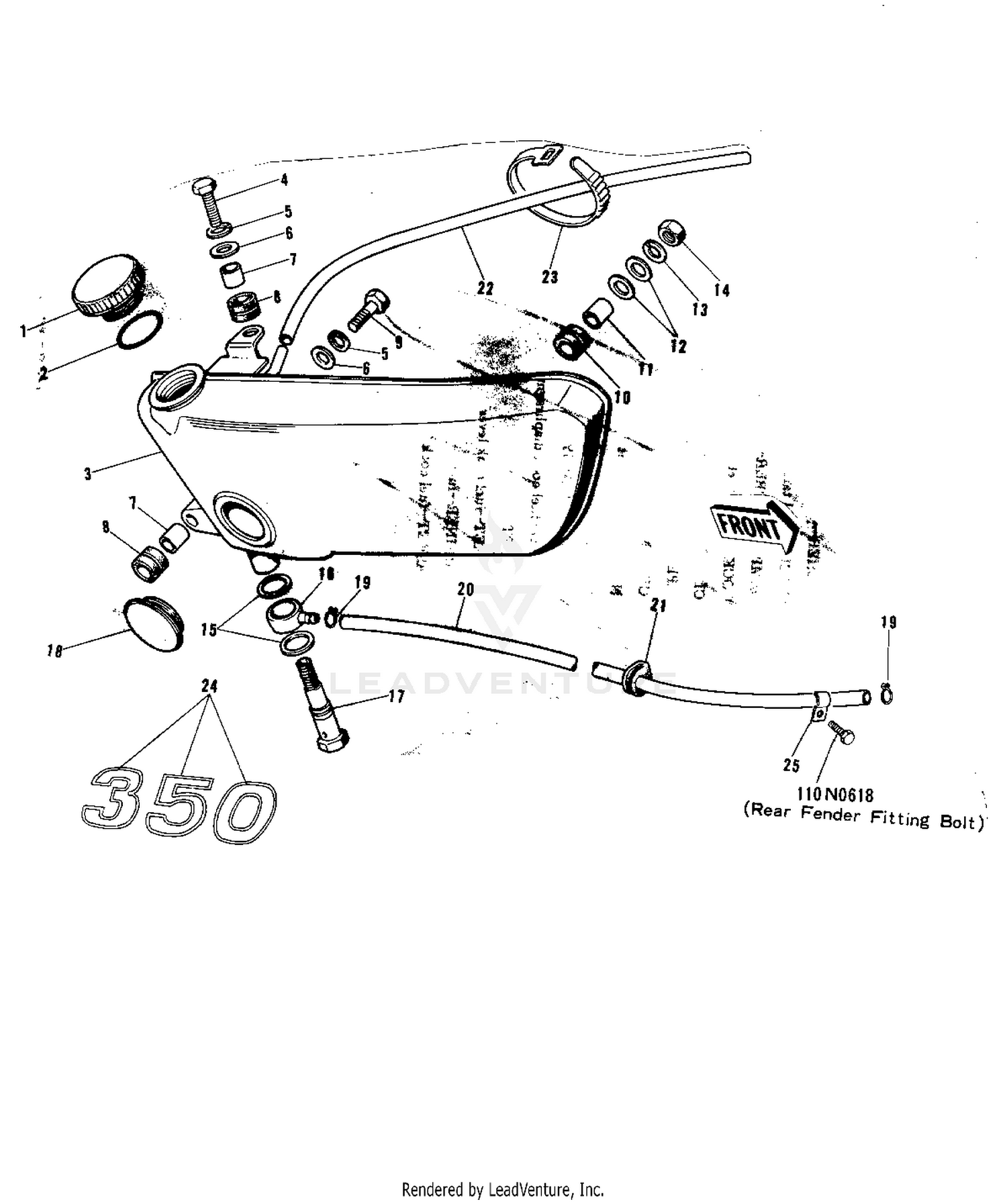 OIL TANK ('72-'73 F9/F9-A 350)