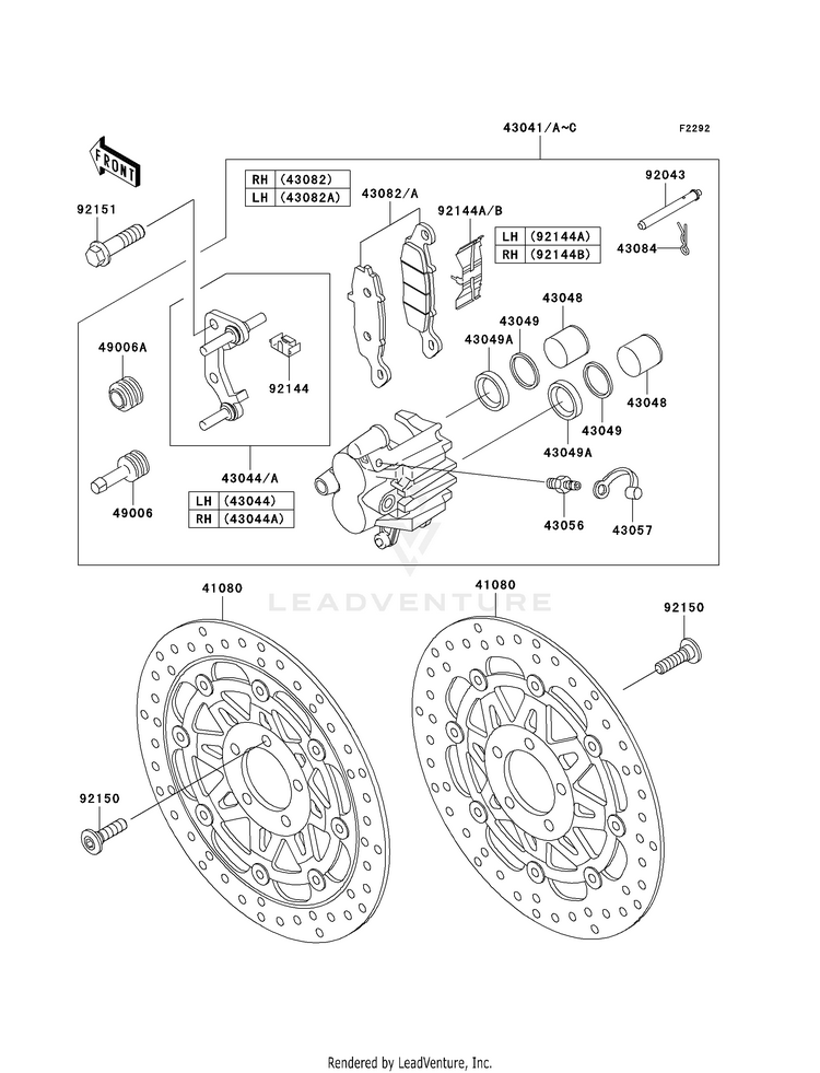 Front Brake (H1-H3) Schematic