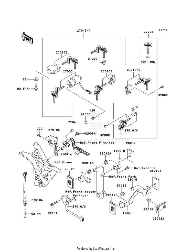 Ignition Switch/Locks/Reflectors Schematic
