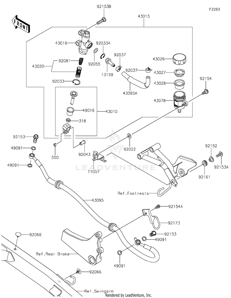 Rear Master Cylinder Schematic