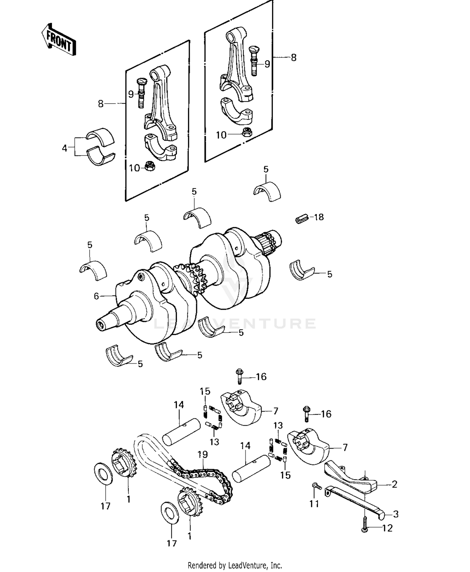 CRANKSHAFT/BALANCER ('80 D1)