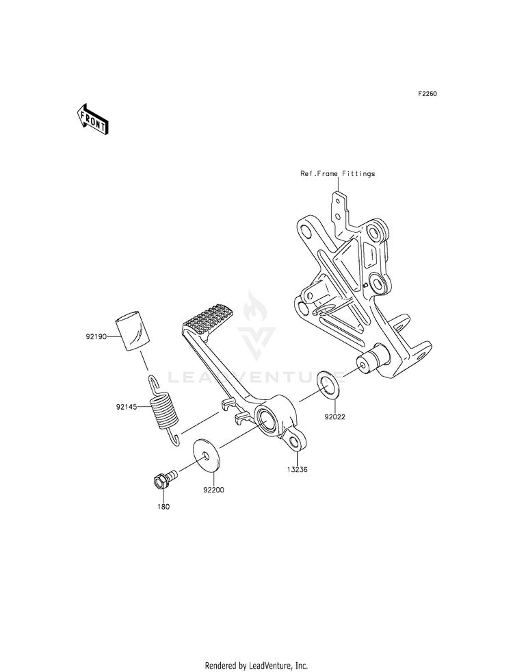 Brake Pedal/Torque Link Schematic