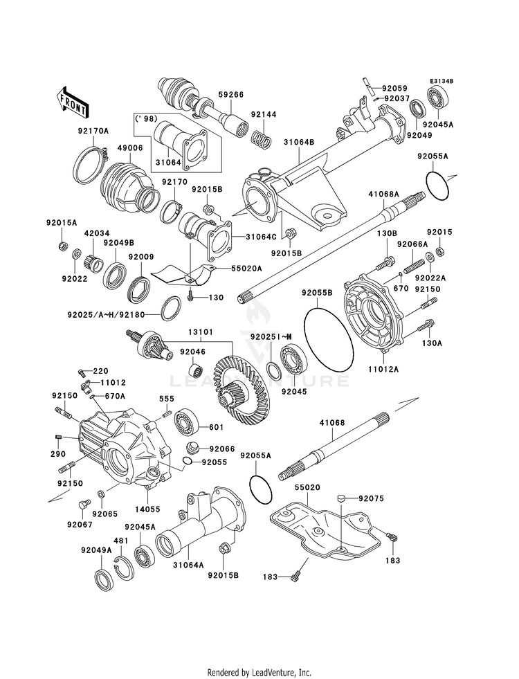 Drive Shaft (Rear) Schematic
