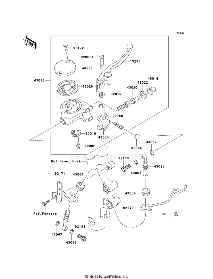Front Master Cylinder Schematic