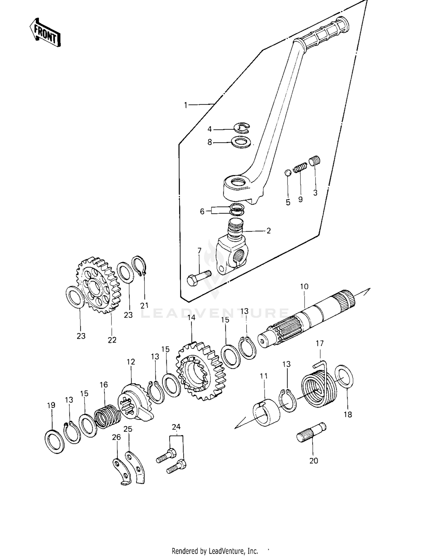 KICKSTARTER MECHANISM ('80 A1)