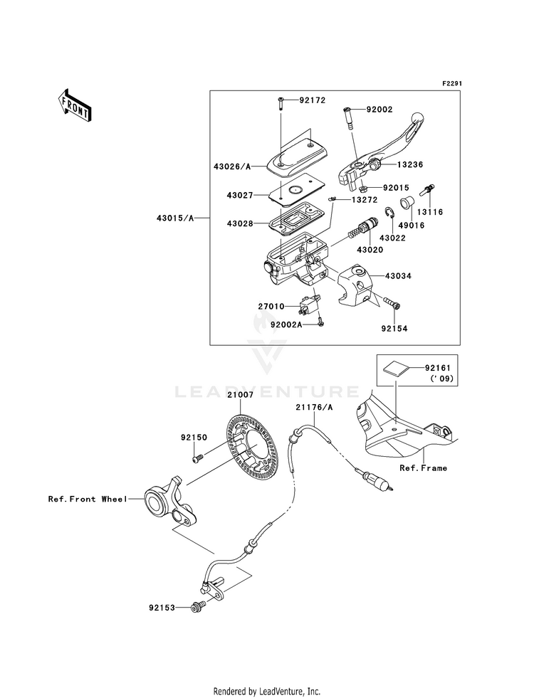 Front Master Cylinder Schematic