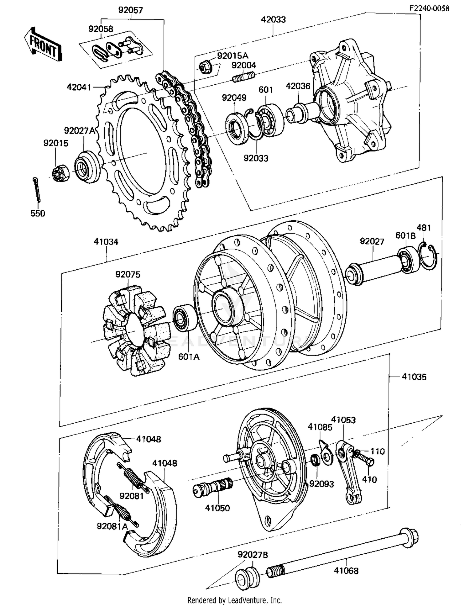 REAR HUB/BRAKE/CHAIN