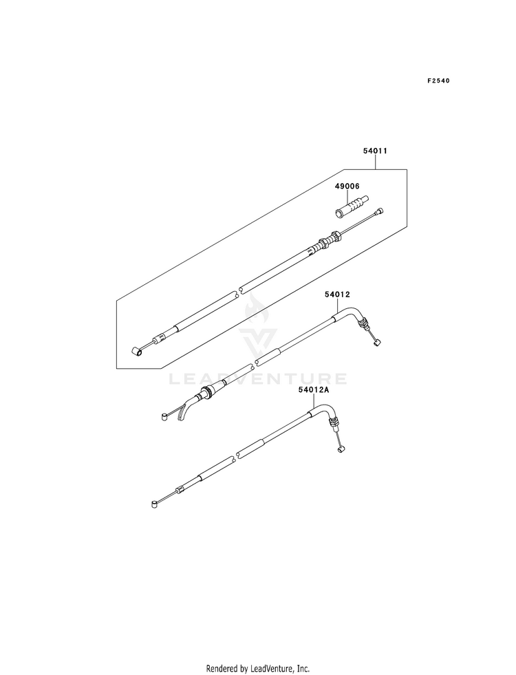 Cables EX300BEF Ninja 300 ABS (2014) Schematic