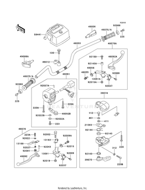 Handlebar (klf220-a10-a12) Schematic