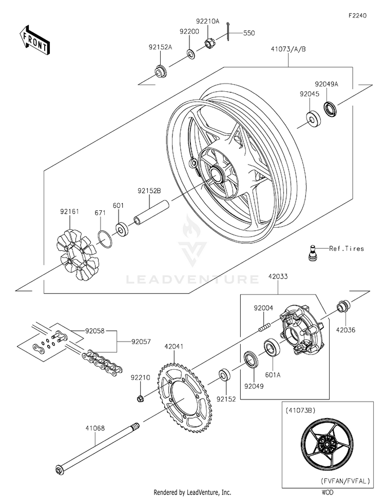 Rear Wheel/Chain Schematic