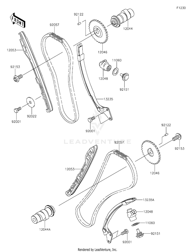Camshaft(S)/Tensioner Schematic