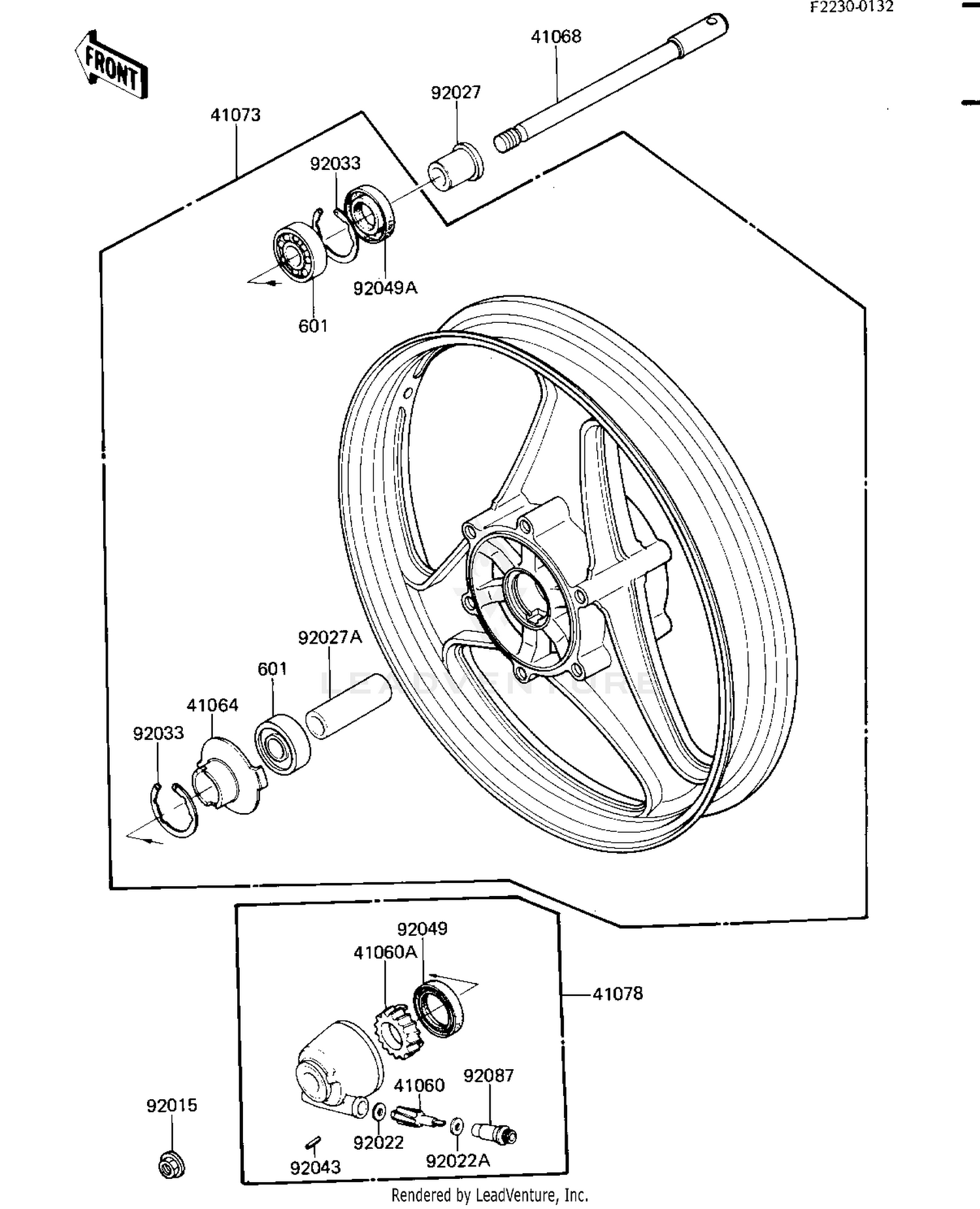 FRONT WHEEL/HUB