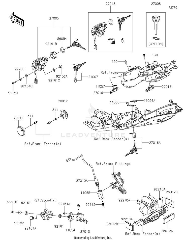 Ignition Switch/Locks/Reflectors Schematic