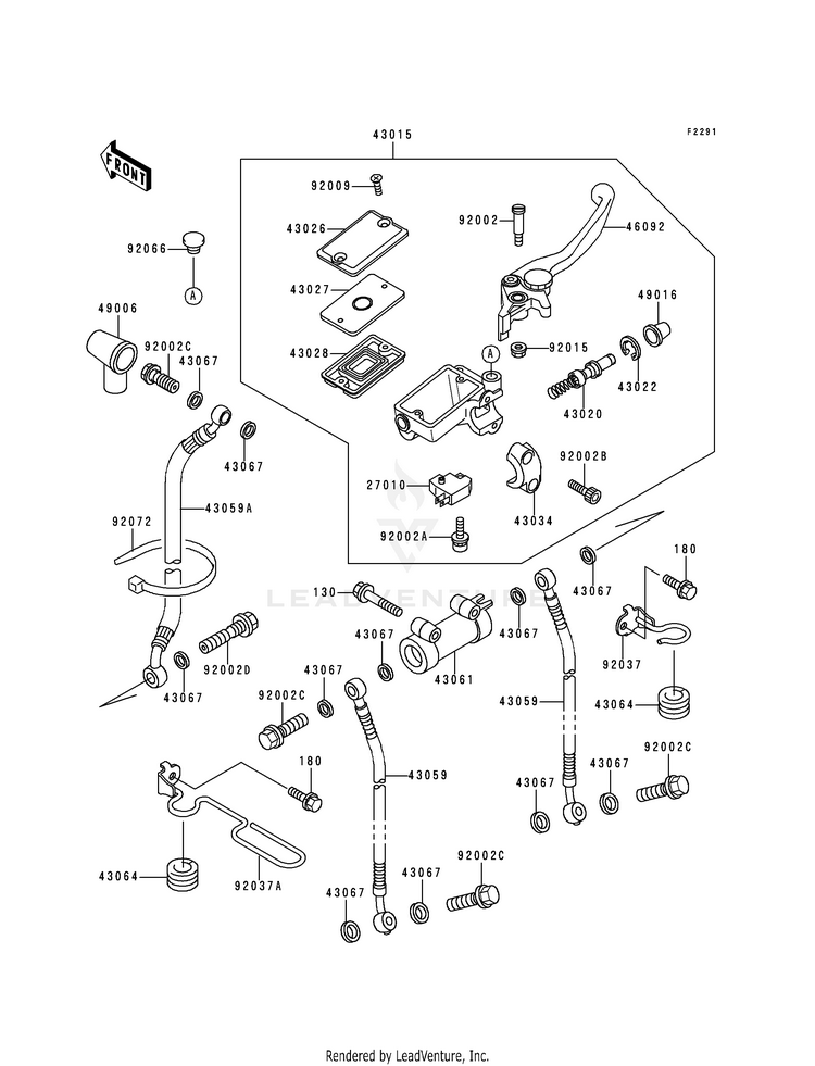 Front Master Cylinder Schematic