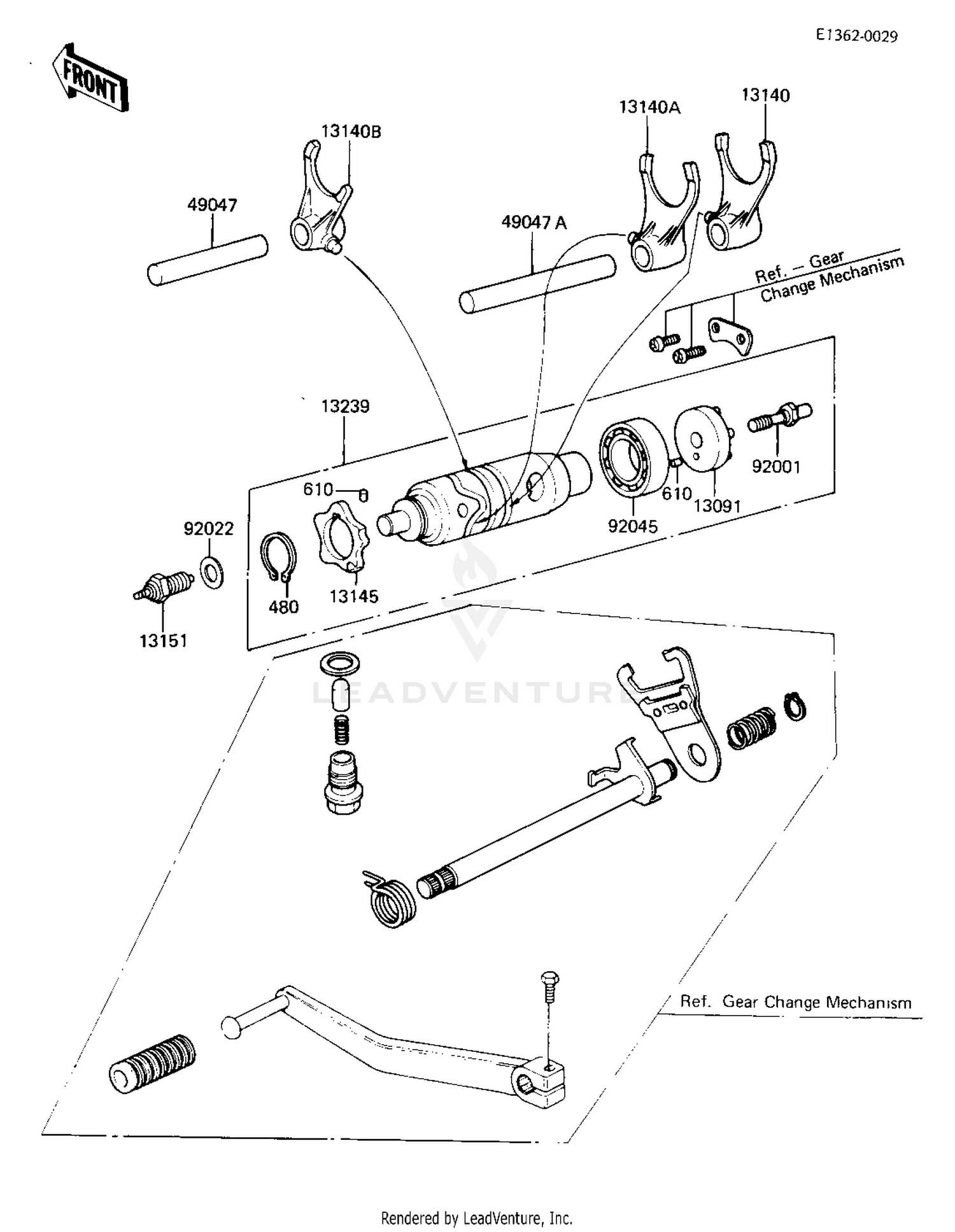 GEAR CHANGE DRUM & FORKS