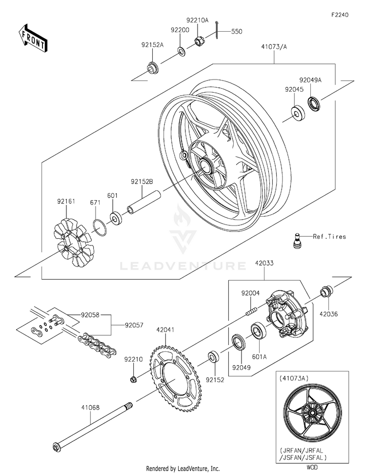 Rear Wheel/Chain Schematic