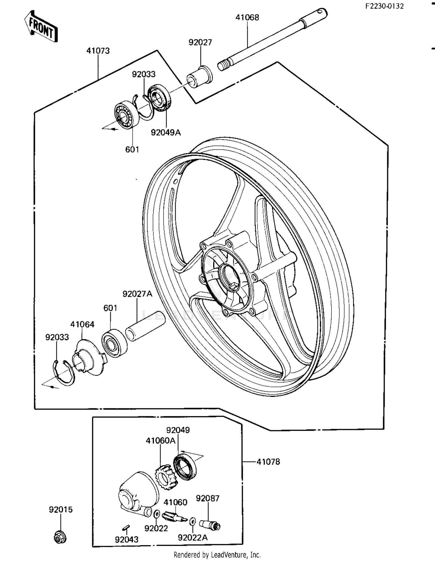 FRONT WHEEL/HUB