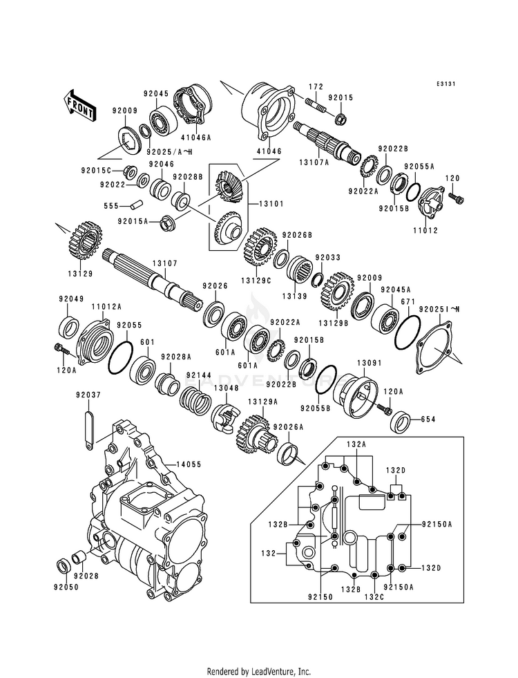 Front Bevel Gear Schematic