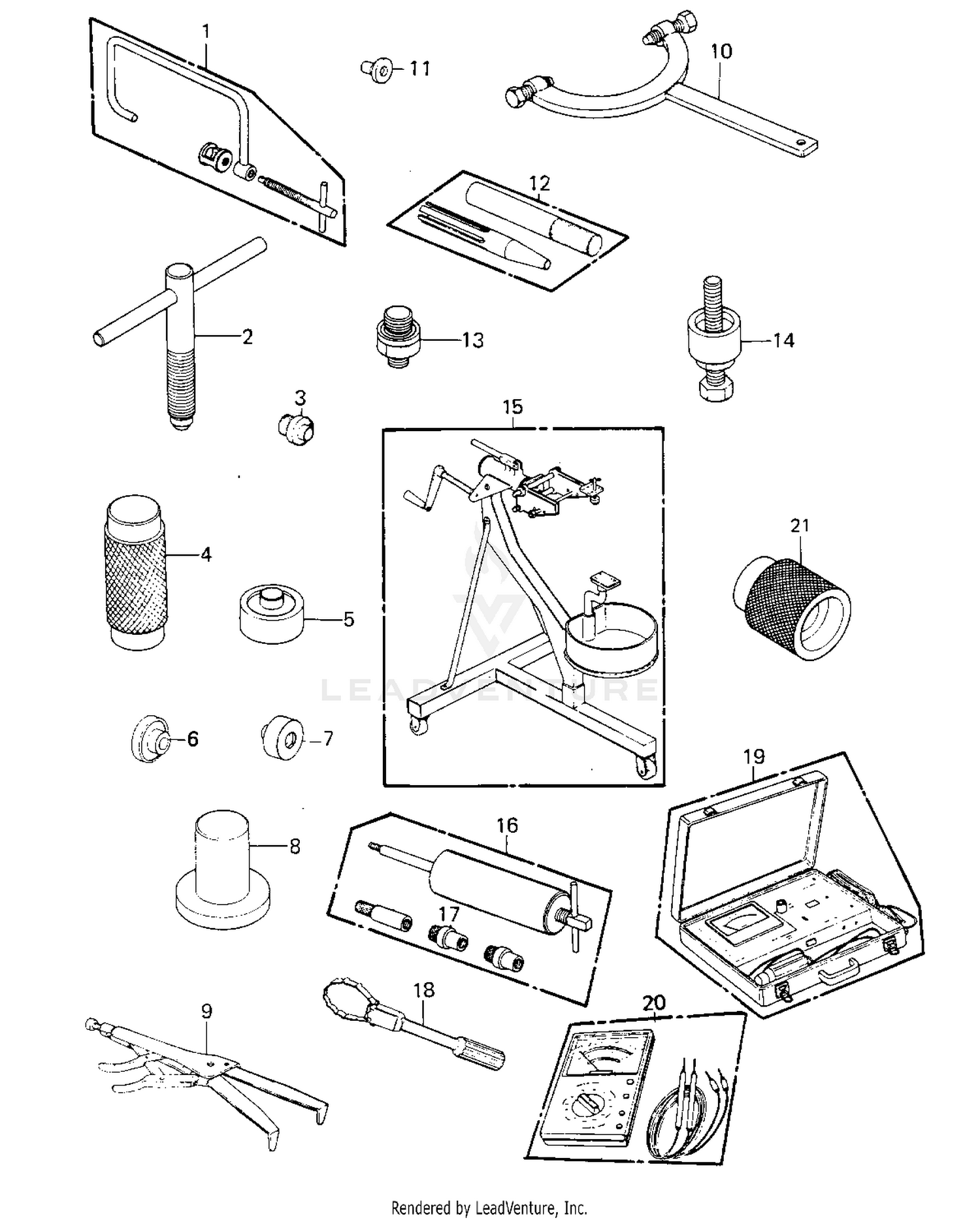 SPECIAL SERVICE TOOLS "B" ('80-'81 C1/C2