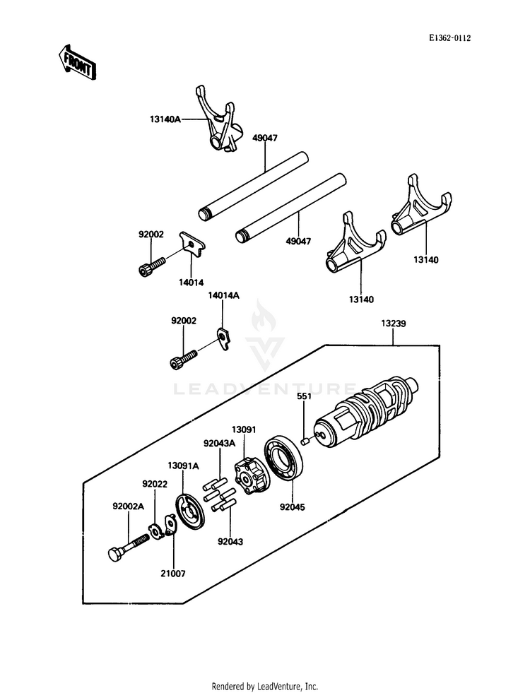 Change Drum/Shift Fork Schematic