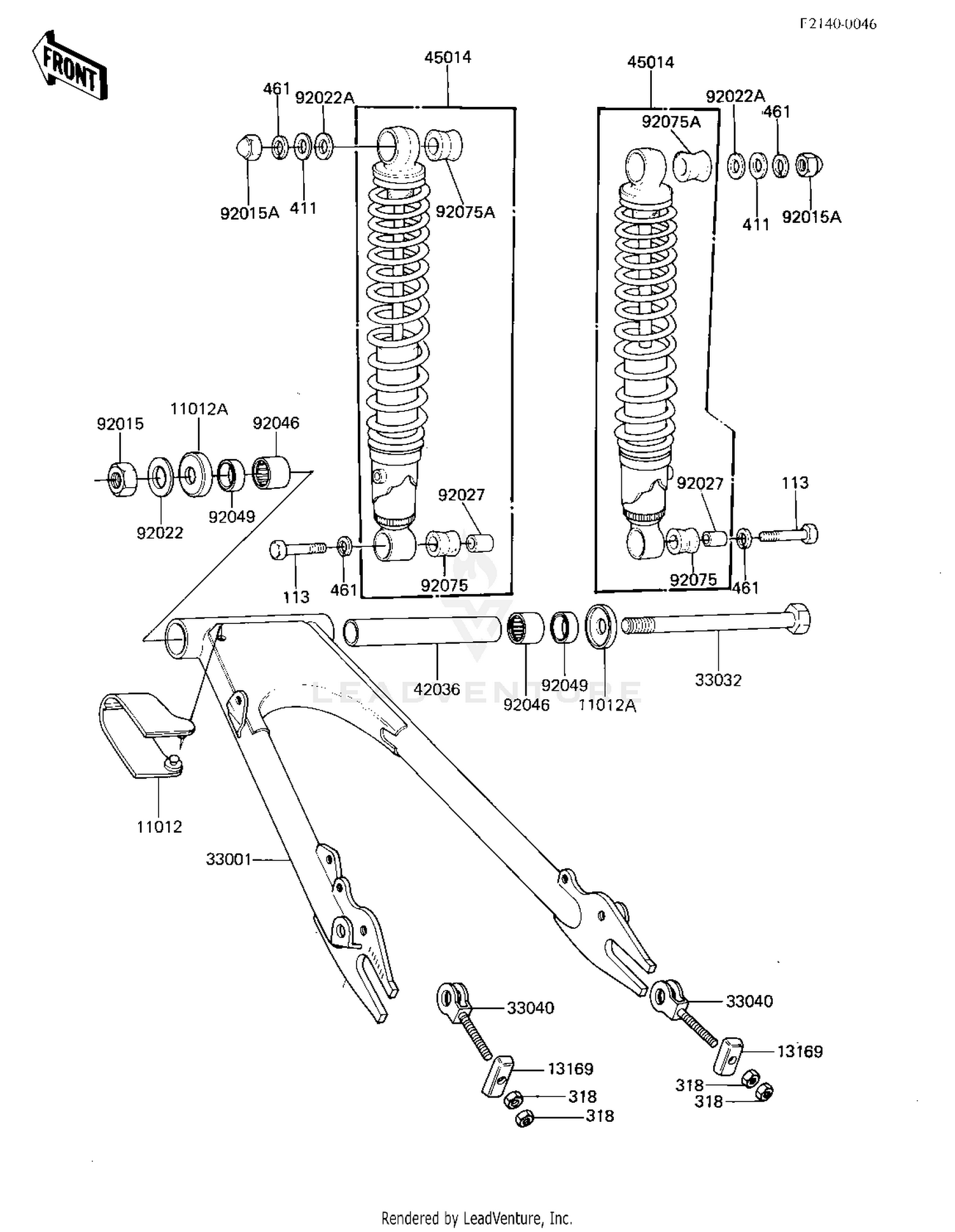 SWING ARM/SHOCK ABSORBERS (KZ305-A2)