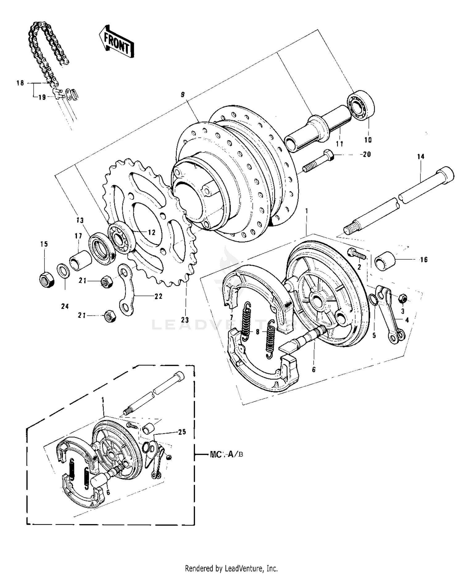 REAR HUB/BRAKE/CHAIN