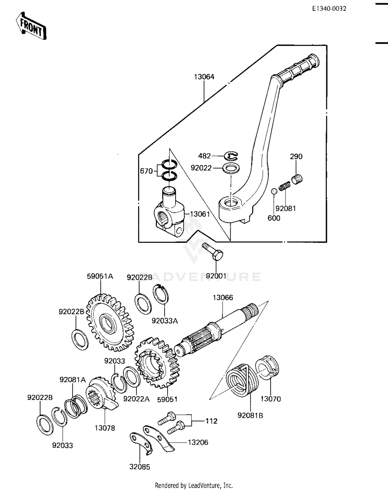 KICKSTARTER MECHANISM ('84 A2)