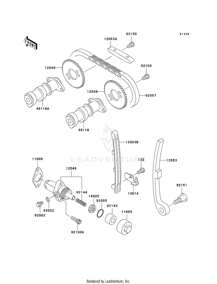 Camshaft(S)/Tensioner Schematic