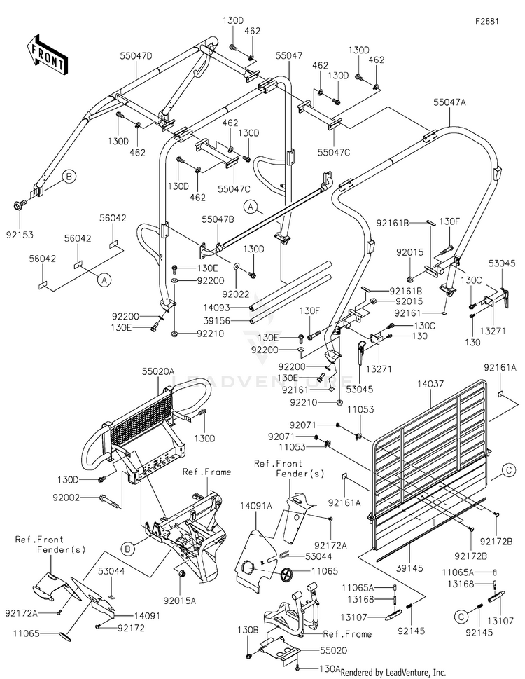 Guards/Cab Frame Schematic