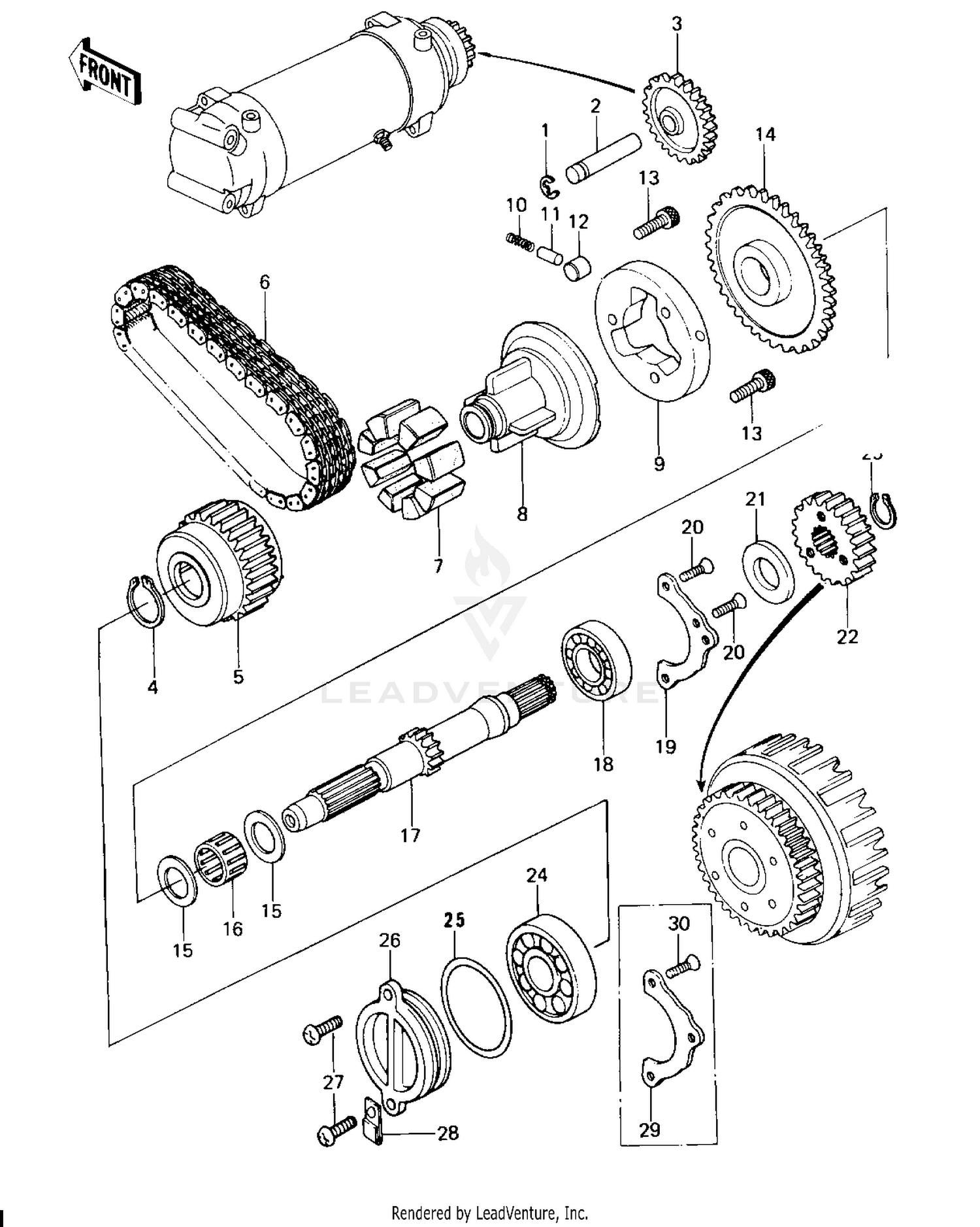 SECONDARY SHAFT/STARTER CLUTCH